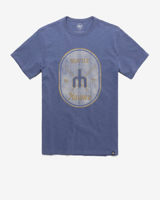 SEATTLE MARINERS COOPERSTOWN CROSS PATCH '47 SCRUM TEE