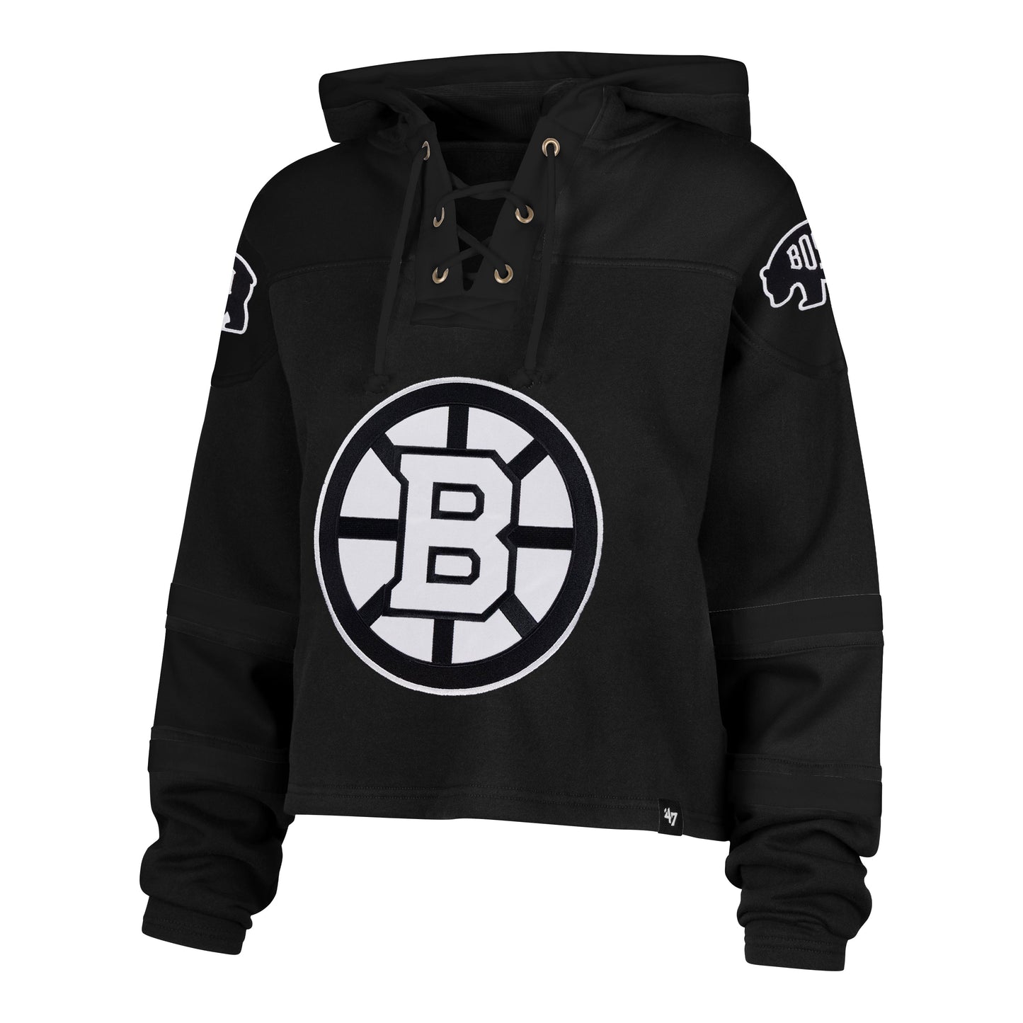 BOSTON BRUINS CROPPED '47 SUPERIOR LACER HOOD WOMENS