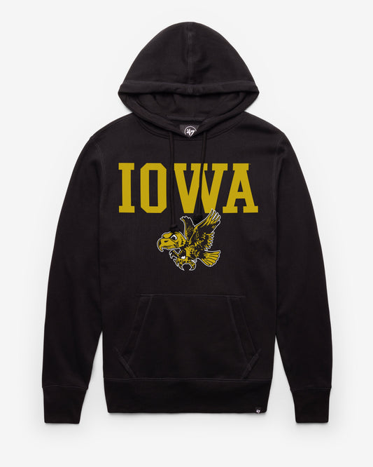 IOWA HAWKEYES VINTAGE STRAIGHT BLOCK '47 HEADLINE HOOD