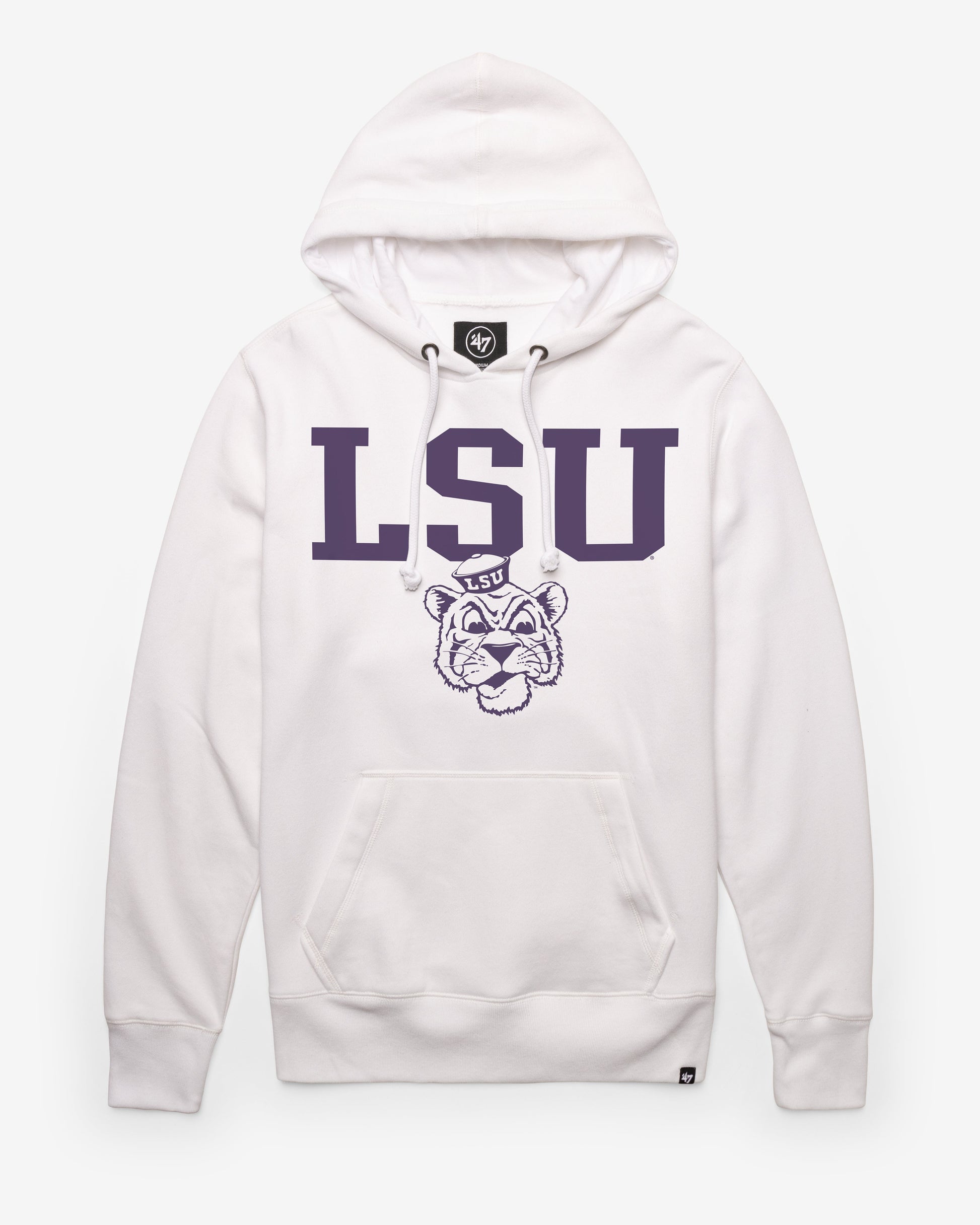 LOUISIANA STATE TIGERS LSU VINTAGE STRAIGHT BLOCK '47 HEADLINE HOOD