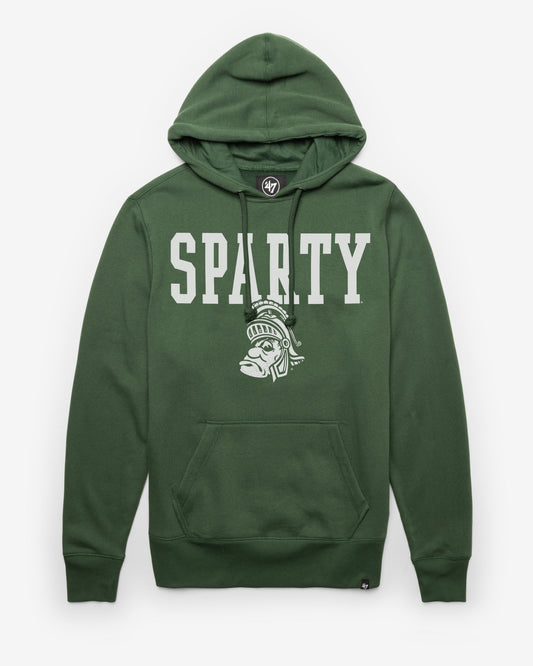 MICHIGAN STATE SPARTANS VINTAGE STRAIGHT BLOCK '47 HEADLINE HOOD