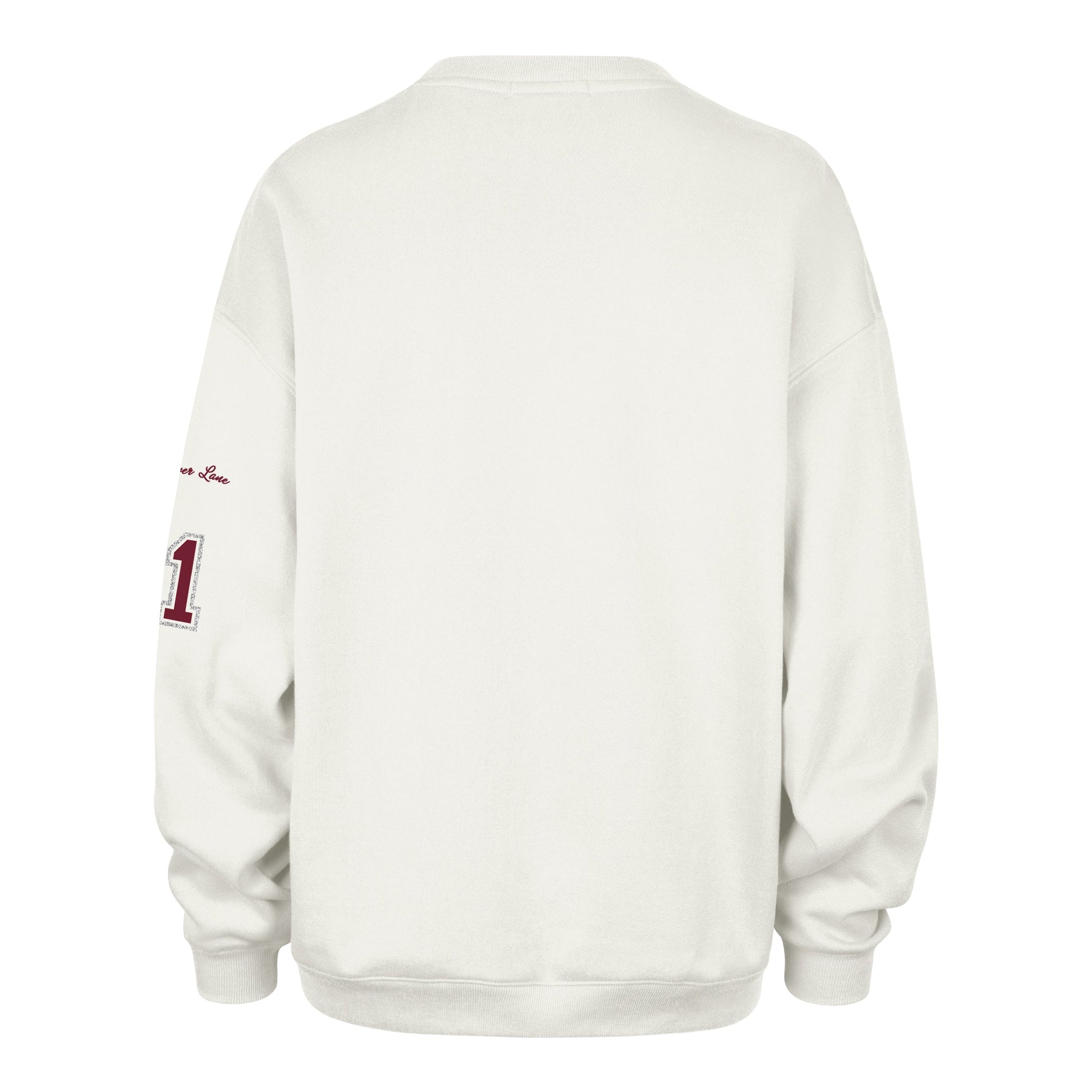 ALABAMA CRIMSON TIDE STONEY CLOVER LANE X '47 OVERSIZED GLITTER ARCH CREW WOMENS
