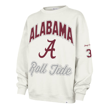 ALABAMA CRIMSON TIDE STONEY CLOVER LANE X '47 OVERSIZED GLITTER ARCH CREW WOMENS