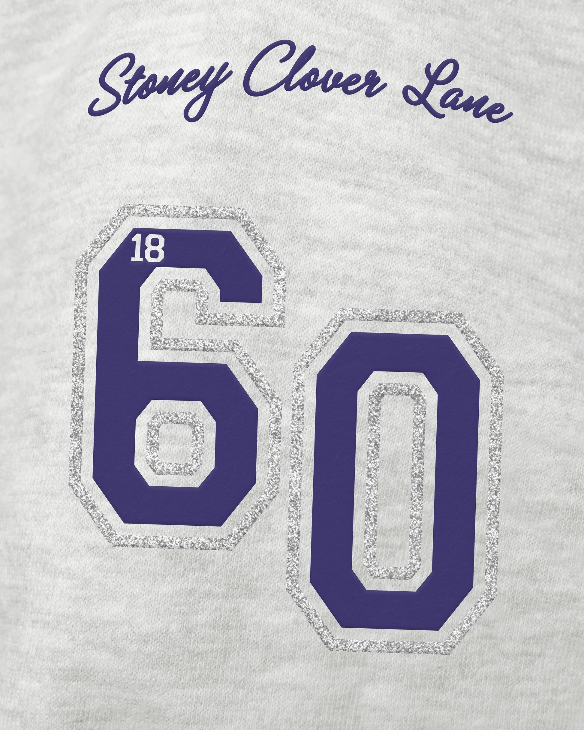LOUISIANA STATE TIGERS LSU STONEY CLOVER LANE X '47 OVERSIZED GLITTER ARCH CREW WOMENS