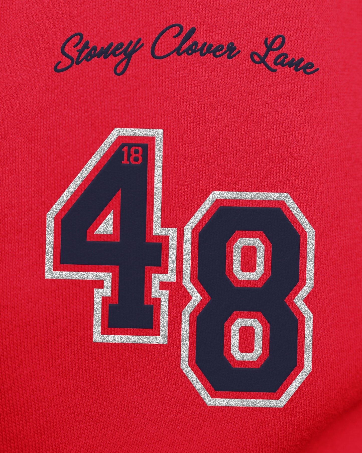 MISSISSIPPI REBELS STONEY CLOVER LANE X '47 OVERSIZED GLITTER ARCH CREW WOMENS