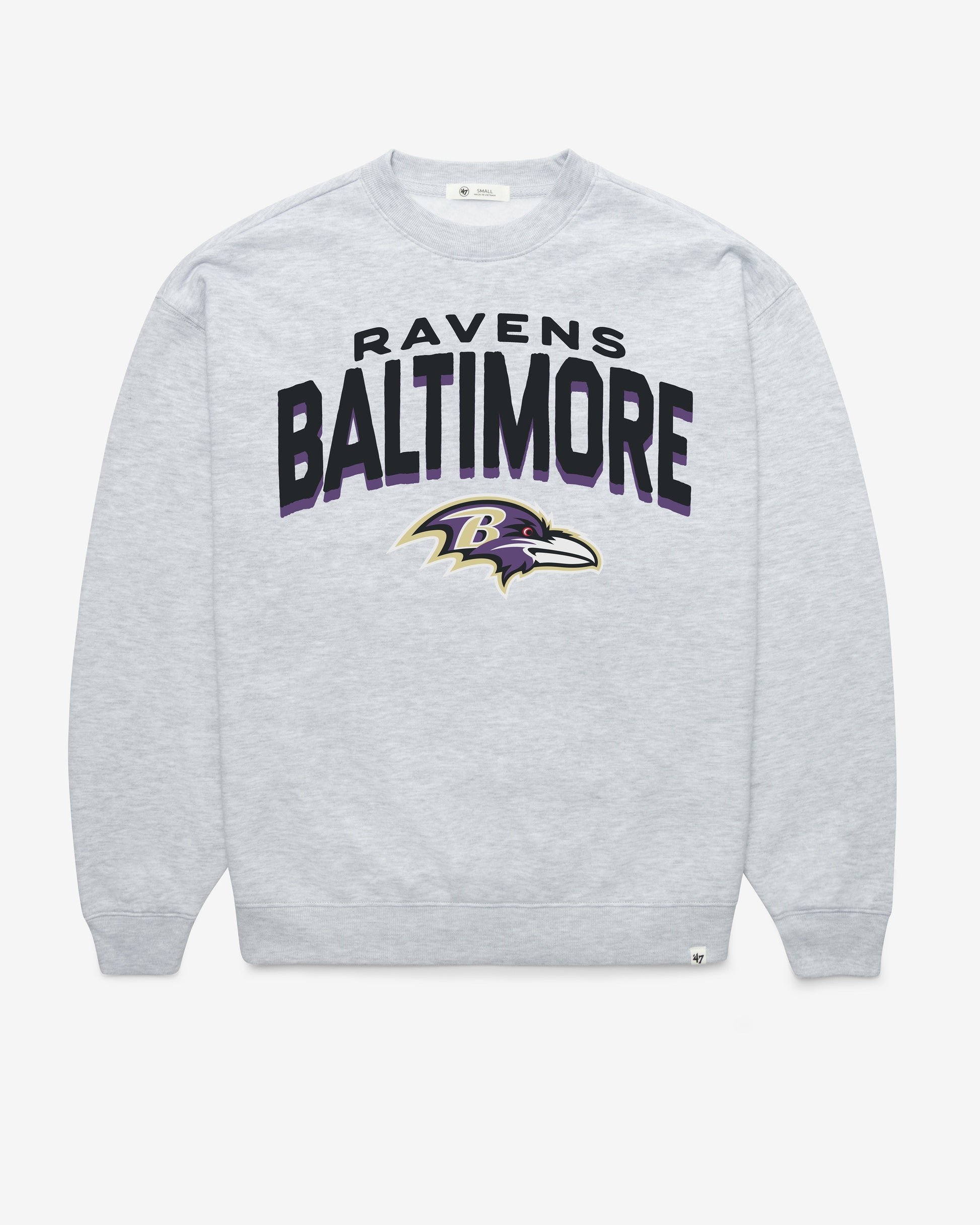 BALTIMORE RAVENS CAMPUS ARCH CLOUD '47 OVERSIZED CREW WOMENS