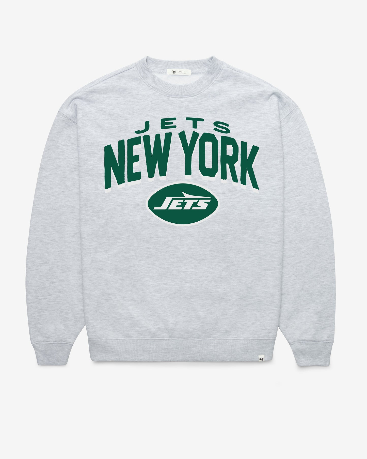 NEW YORK JETS CAMPUS ARCH CLOUD '47 OVERSIZED CREW WOMENS