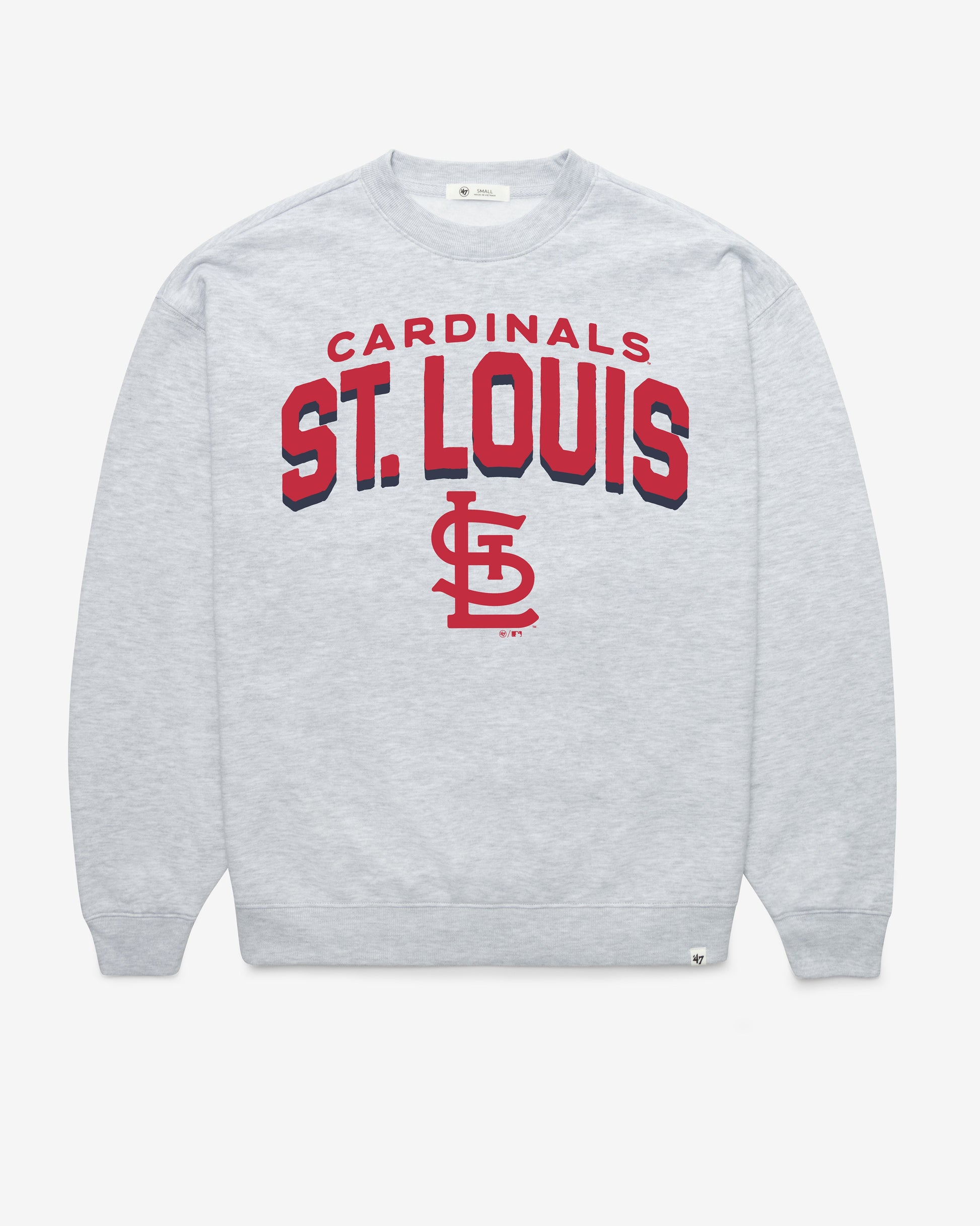 ST. LOUIS CARDINALS CAMPUS ARCH CLOUD '47 OVERSIZED CREW WOMENS