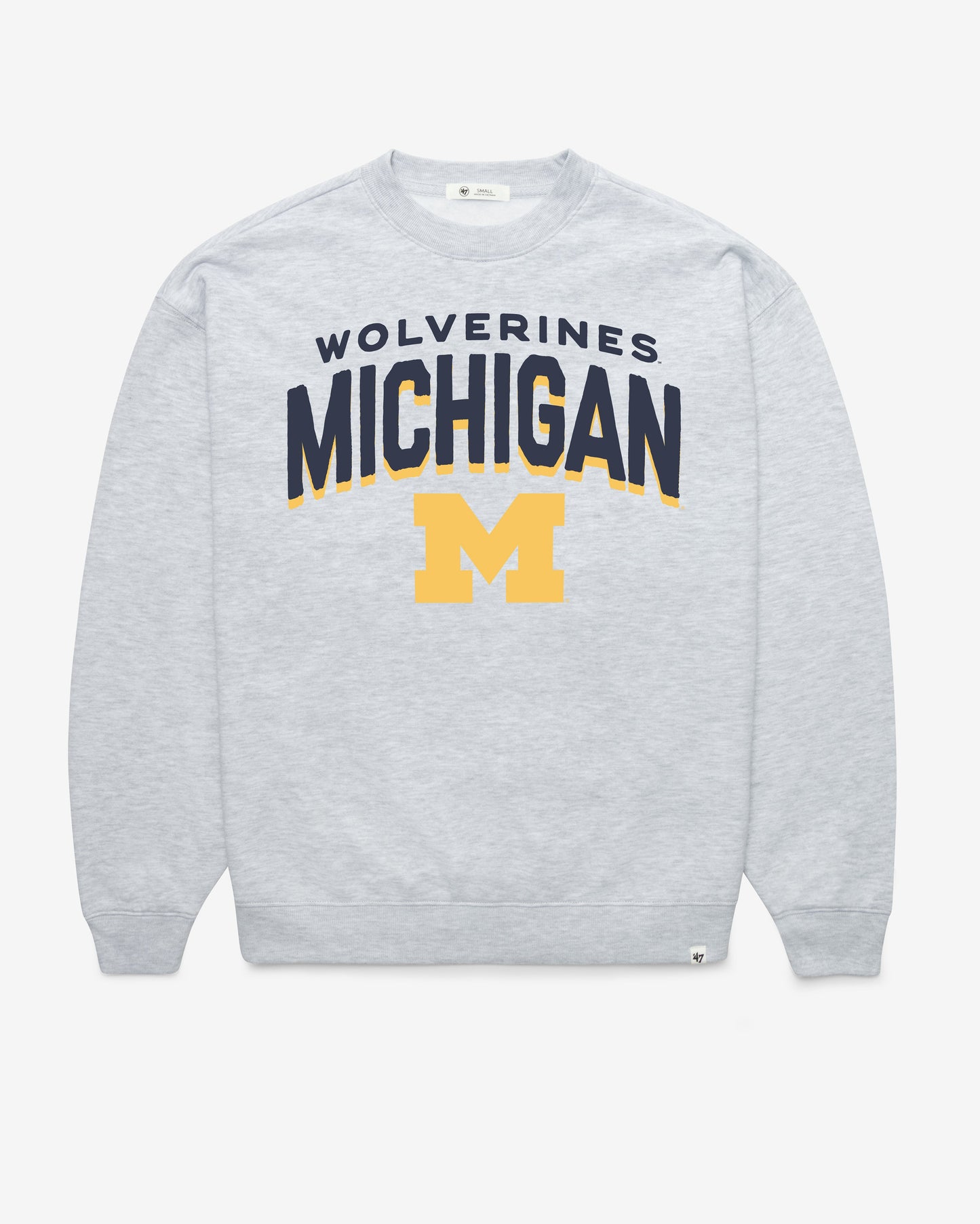 MICHIGAN WOLVERINES CAMPUS ARCH CLOUD '47 OVERSIZED CREW WOMENS