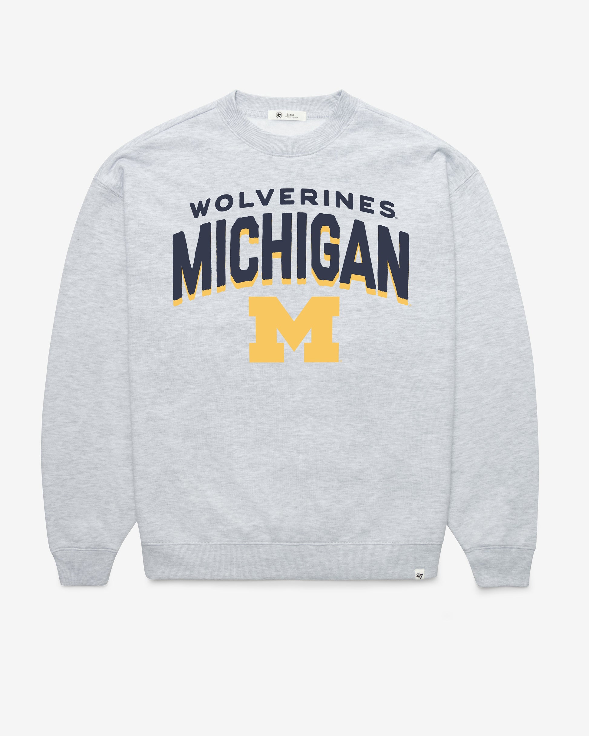 MICHIGAN WOLVERINES CAMPUS ARCH CLOUD '47 OVERSIZED CREW WOMENS