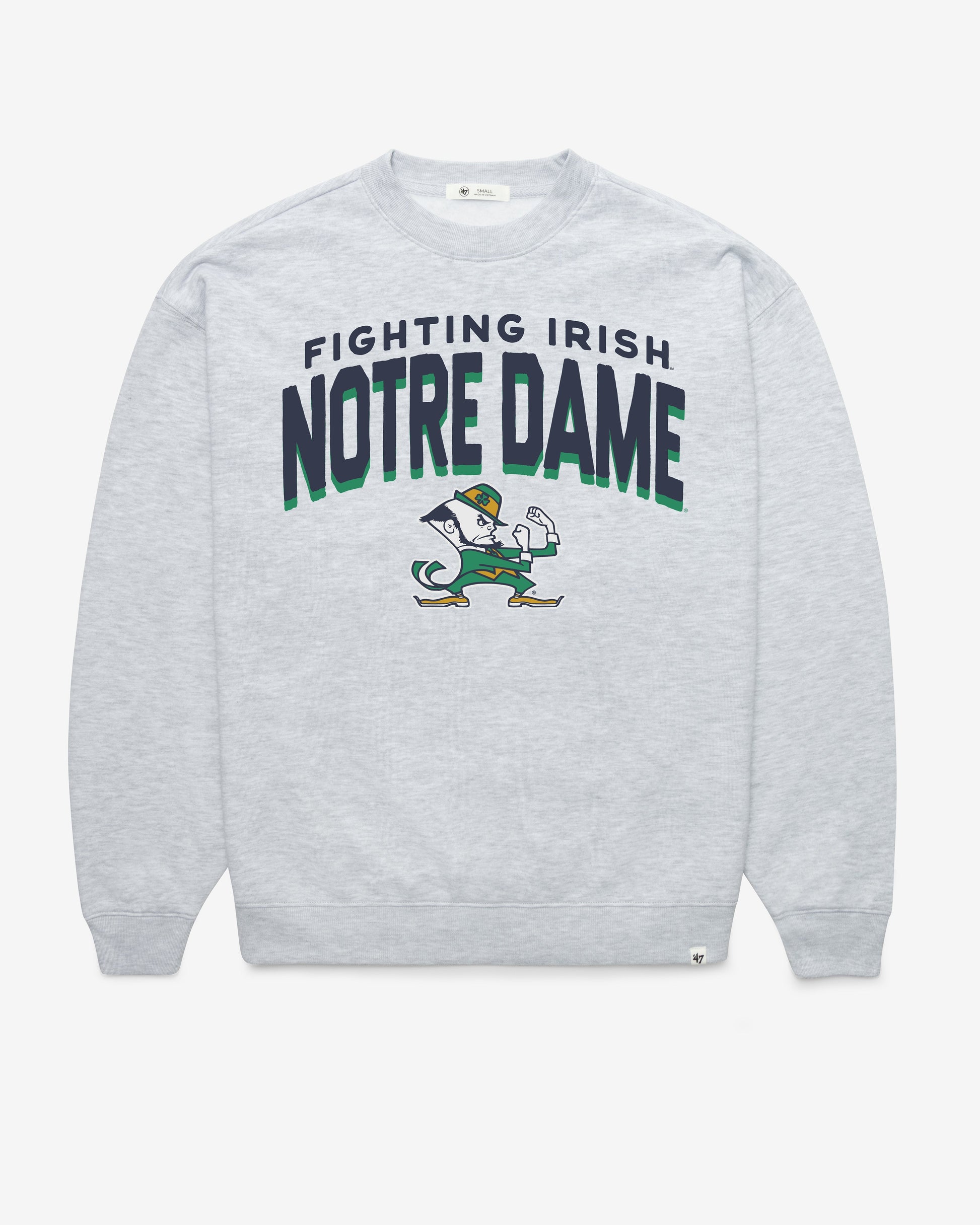 NOTRE DAME FIGHTIN IRISH CAMPUS ARCH CLOUD '47 OVERSIZED CREW WOMENS