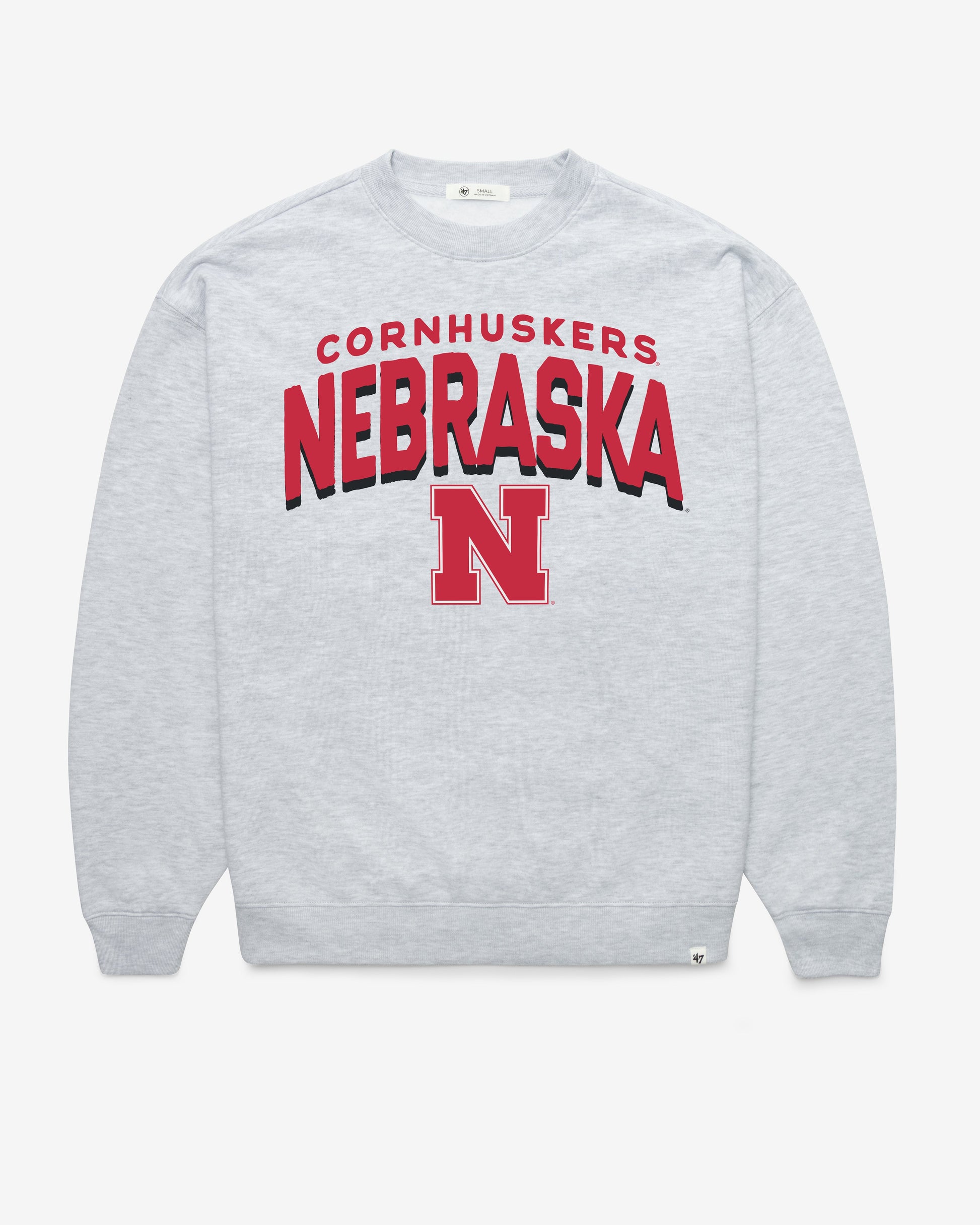 NEBRASKA CORNHUSKERS CAMPUS ARCH CLOUD '47 OVERSIZED CREW WOMENS