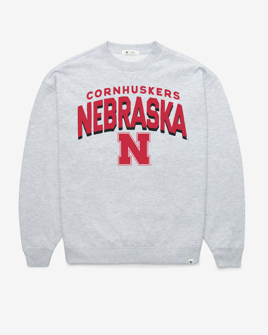 NEBRASKA CORNHUSKERS CAMPUS ARCH CLOUD '47 OVERSIZED CREW WOMENS