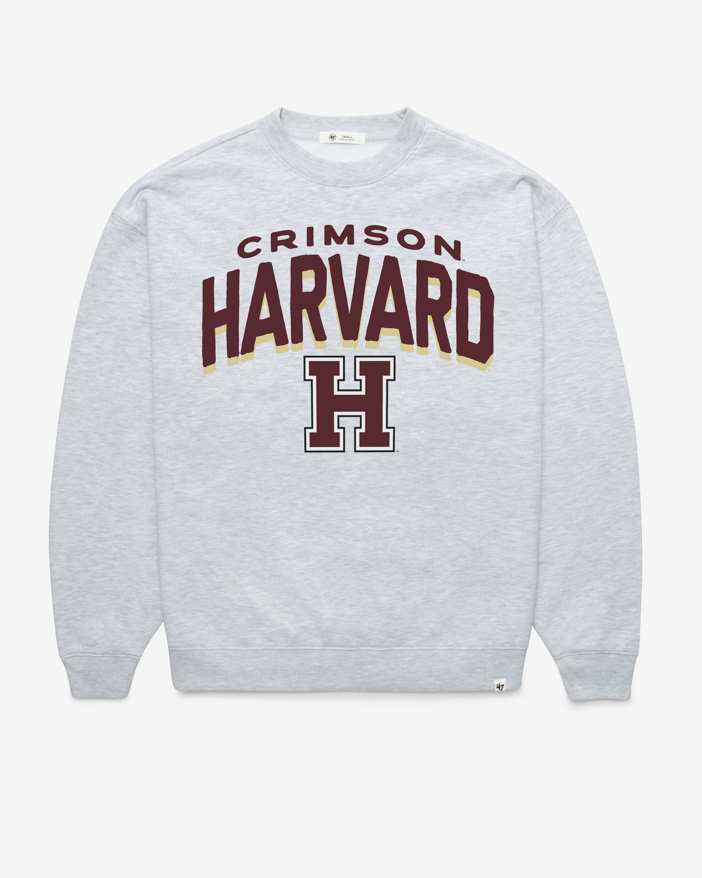 HARVARD CRIMSON CAMPUS ARCH CLOUD '47 OVERSIZED CREW WOMENS