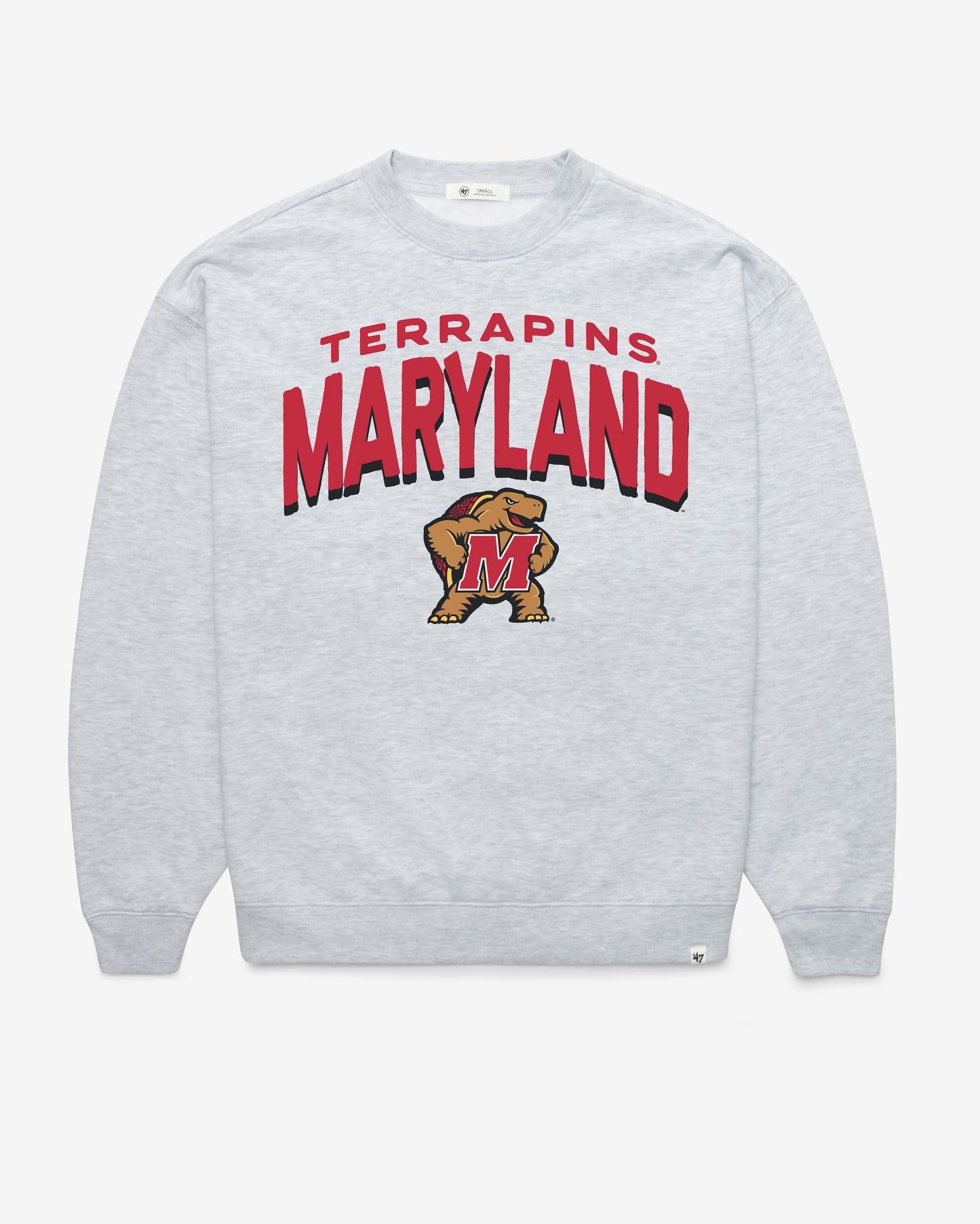 MARYLAND TERRAPINS CAMPUS ARCH CLOUD '47 OVERSIZED CREW WOMENS