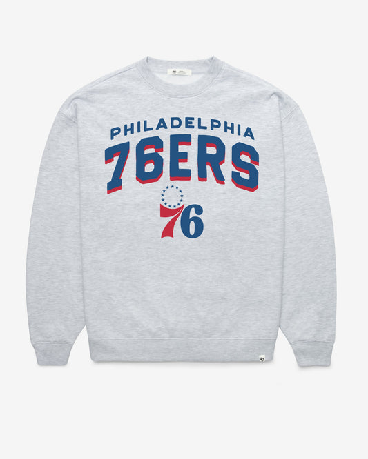 PHILADELPHIA 76ERS CAMPUS ARCH CLOUD '47 OVERSIZED CREW WOMENS