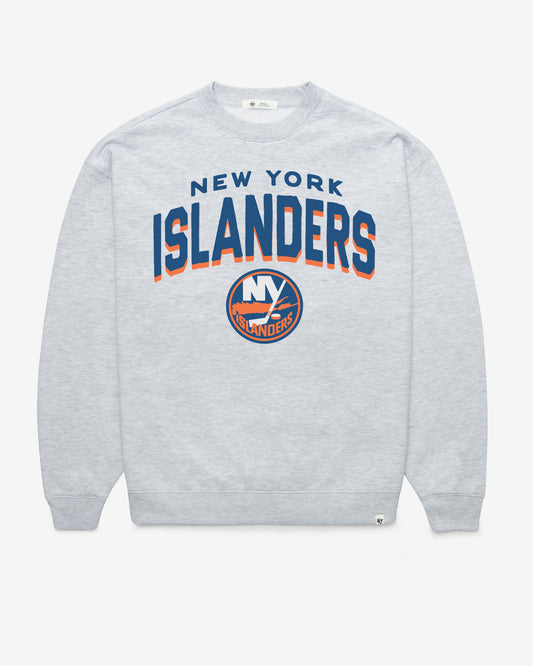 NEW YORK ISLANDERS CAMPUS ARCH CLOUD '47 OVERSIZED CREW WOMENS