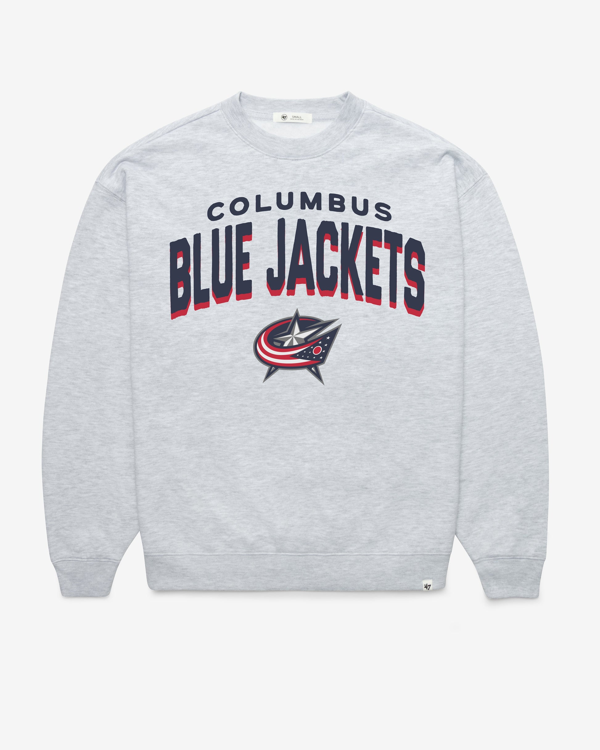 COLUMBUS BLUE JACKETS CAMPUS ARCH CLOUD '47 OVERSIZED CREW WOMENS