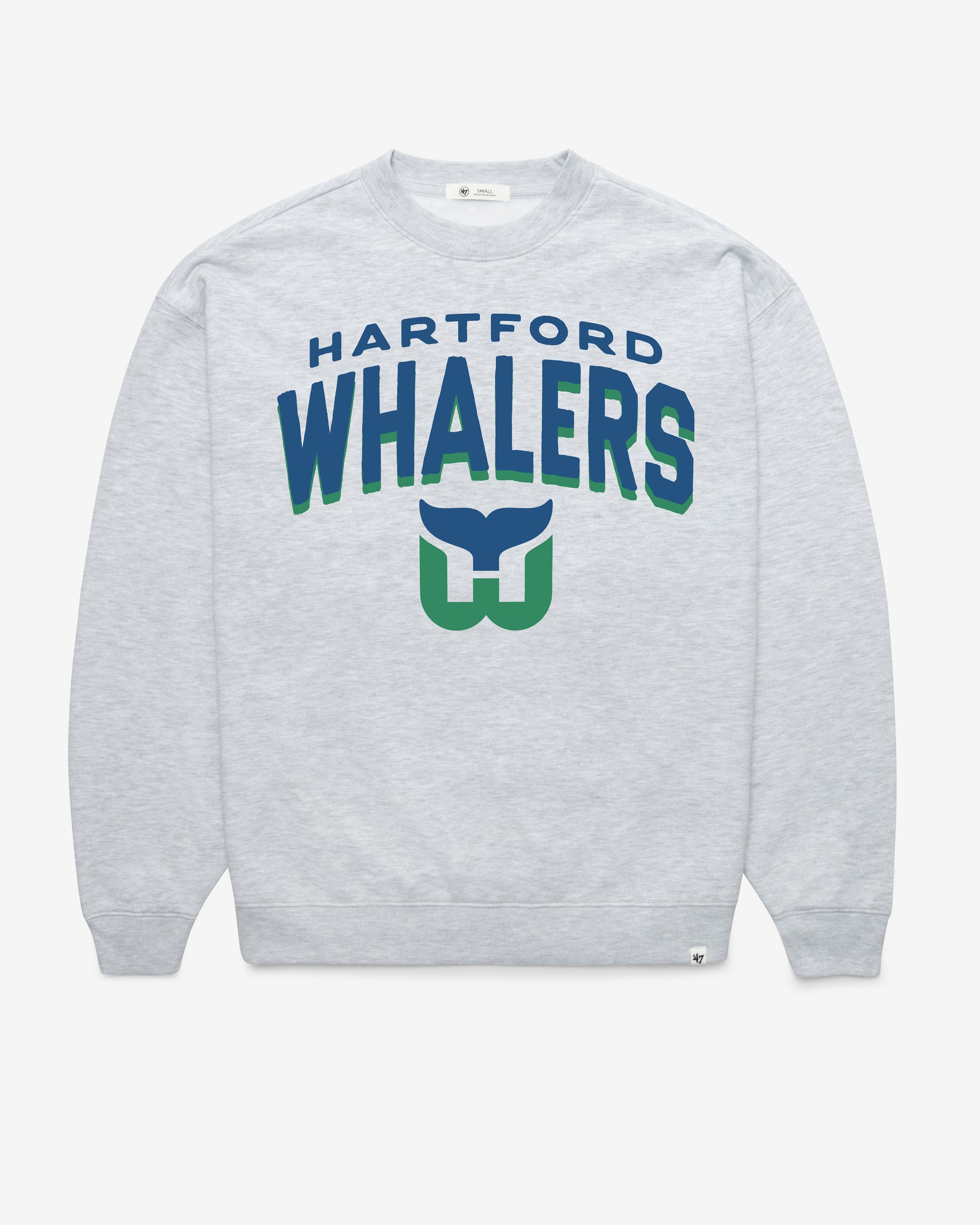 HARTFORD WHALERS VINTAGE CAMPUS ARCH CLOUD '47 OVERSIZED CREW WOMENS