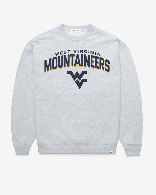 WEST VIRGINIA MOUNTAINEERS CAMPUS ARCH CLOUD '47 OVERSIZED CREW WOMENS