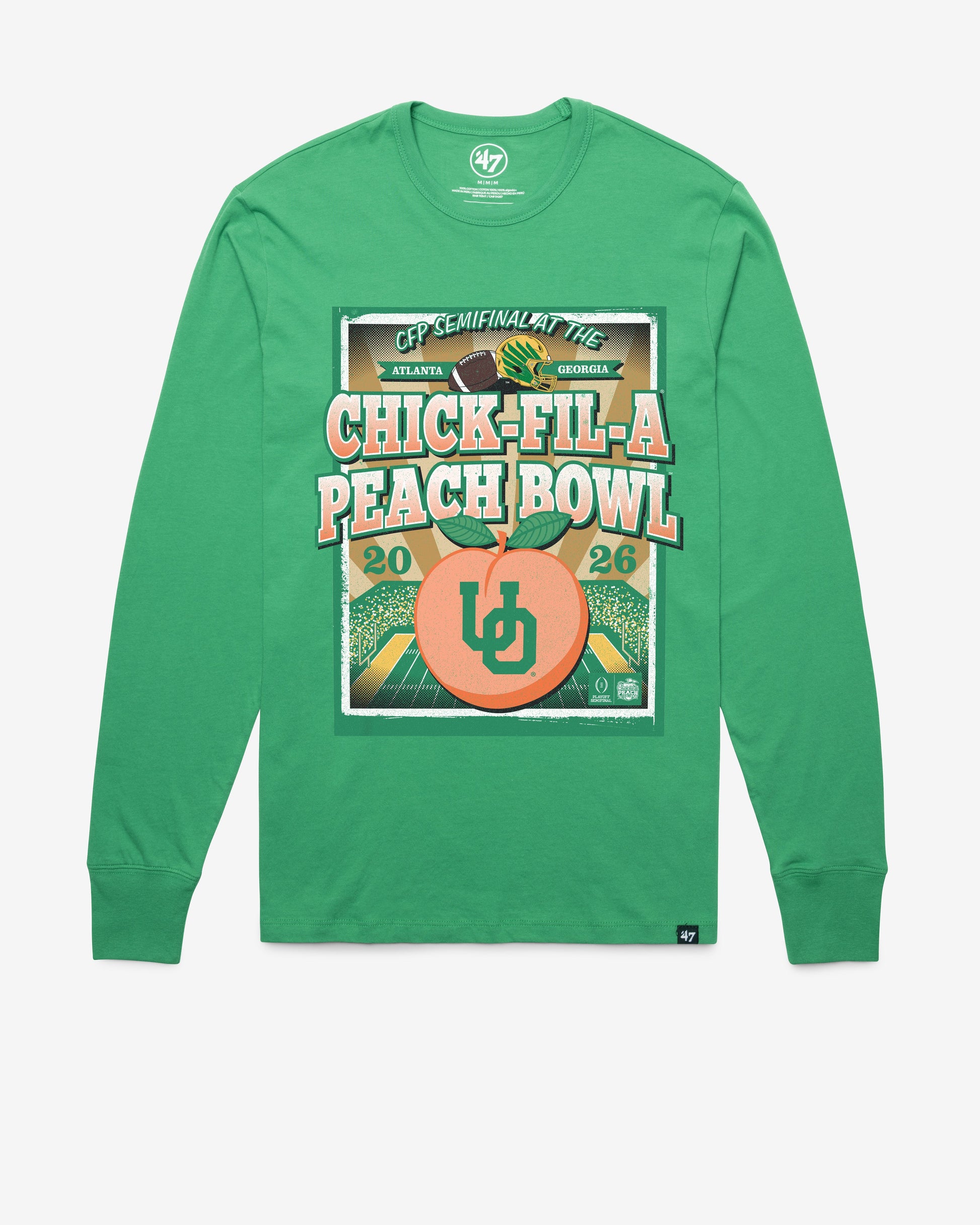 OREGON DUCKS PEACH BOWL '47 FRANKLIN LONG SLEEVE TEE