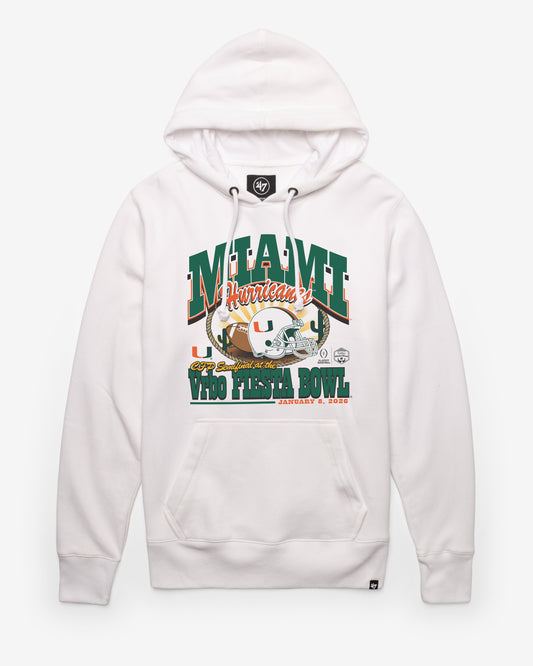 MIAMI HURRICANES FIESTA BOWL '47 HEADLINE HOOD