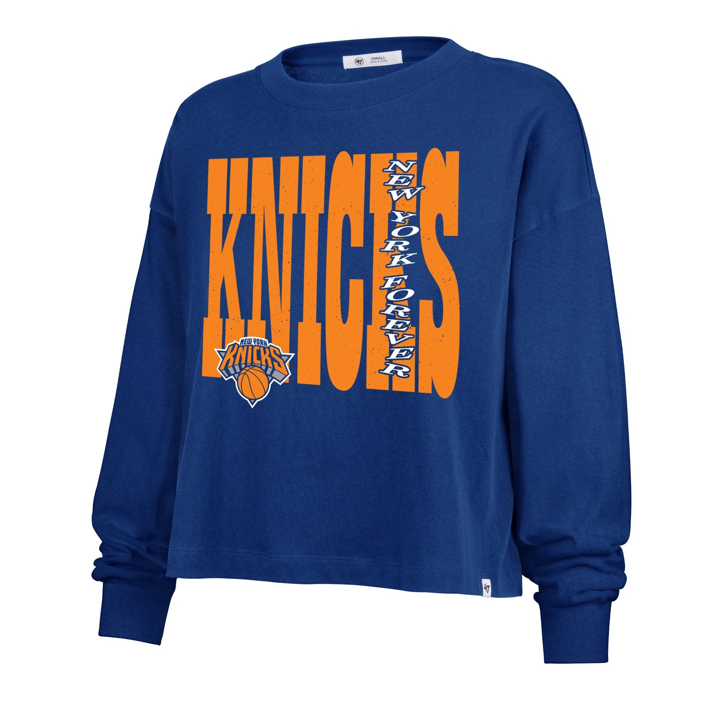 NEW YORK KNICKS BOLD STACK '47 SYDNEY LONG SLEEVE TEE WOMENS