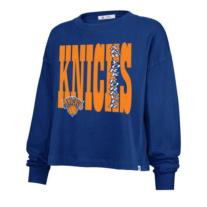 NEW YORK KNICKS BOLD STACK '47 SYDNEY LONG SLEEVE TEE WOMENS