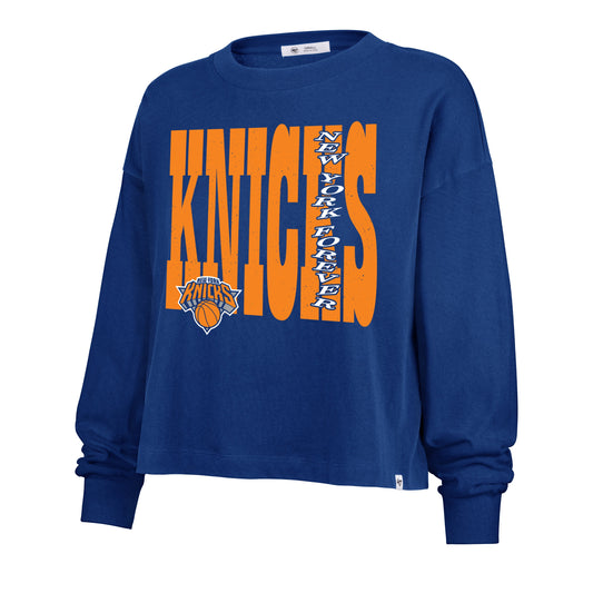 NEW YORK KNICKS BOLD STACK '47 SYDNEY LONG SLEEVE TEE WOMENS