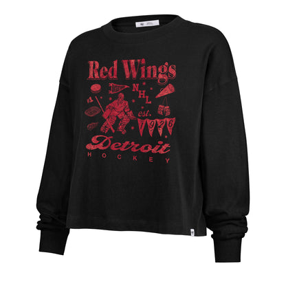 DETROIT RED WINGS TEAM COLLAGE '47 SYDNEY LONG SLEEVE TEE WOMENS