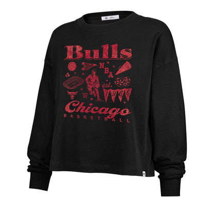 CHICAGO BULLS TEAM COLLAGE '47 SYDNEY LONG SLEEVE TEE WOMENS