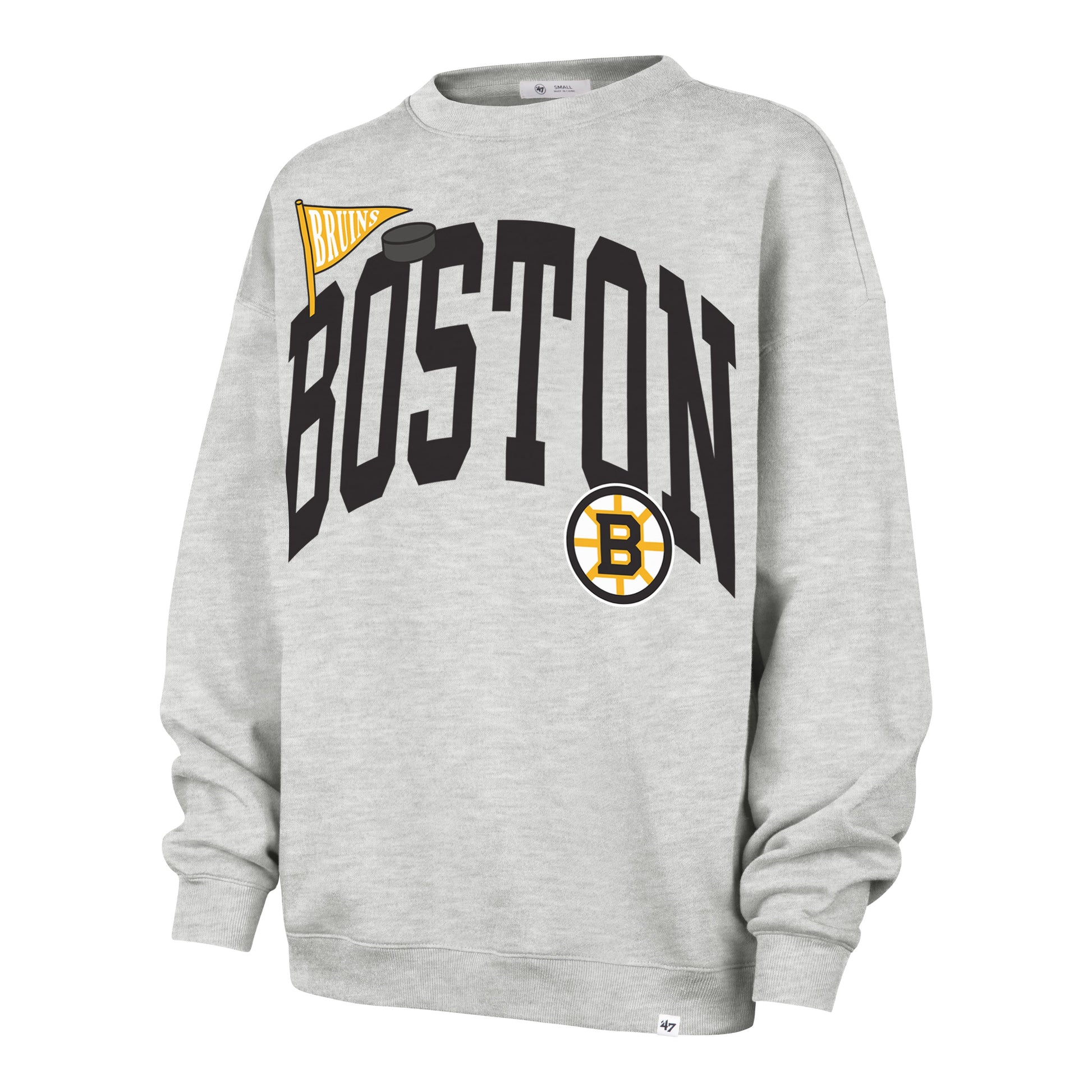 BOSTON BRUINS ARCHED ICON '47 OVERSIZED CREW WOMENS