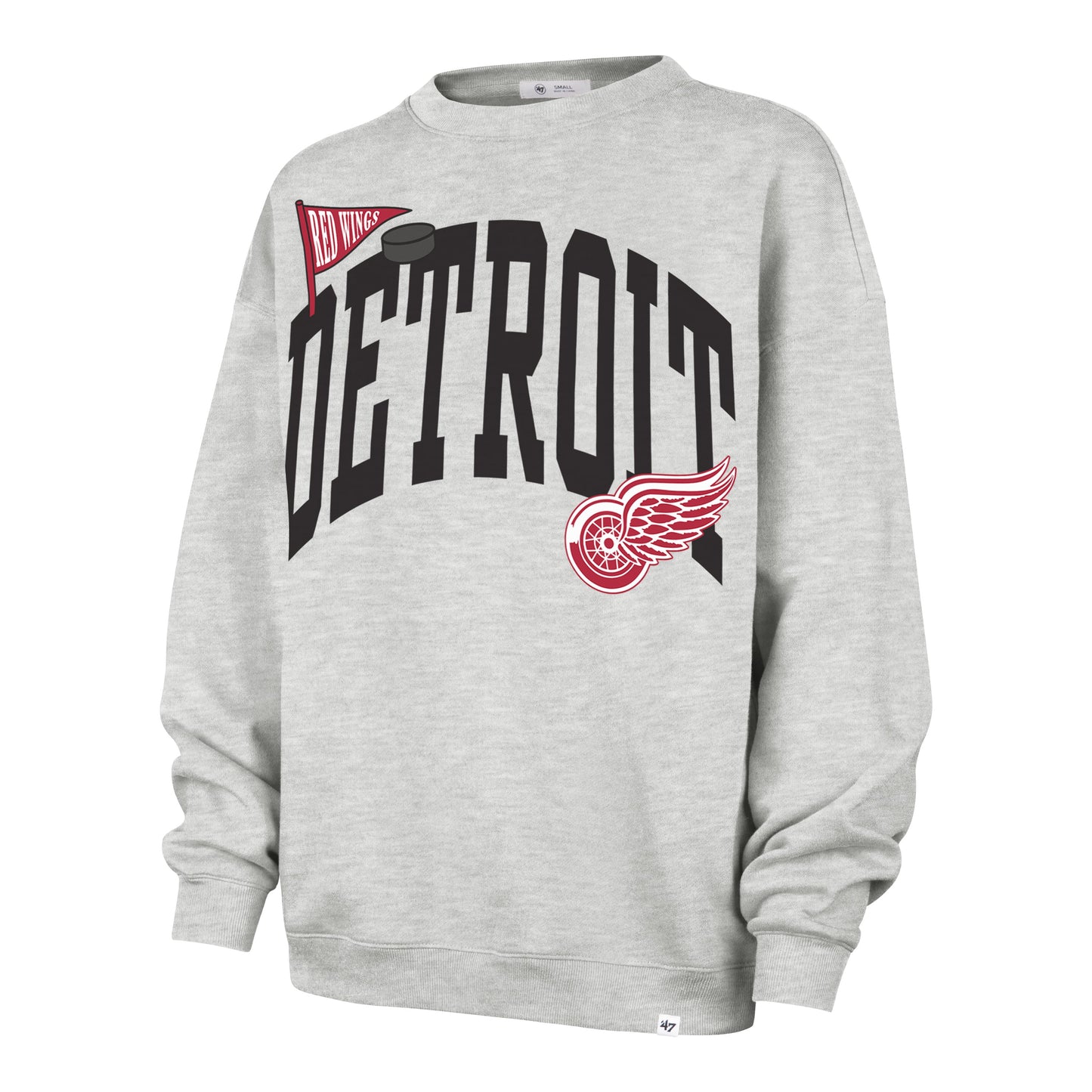 DETROIT RED WINGS ARCHED ICON '47 OVERSIZED CREW WOMENS