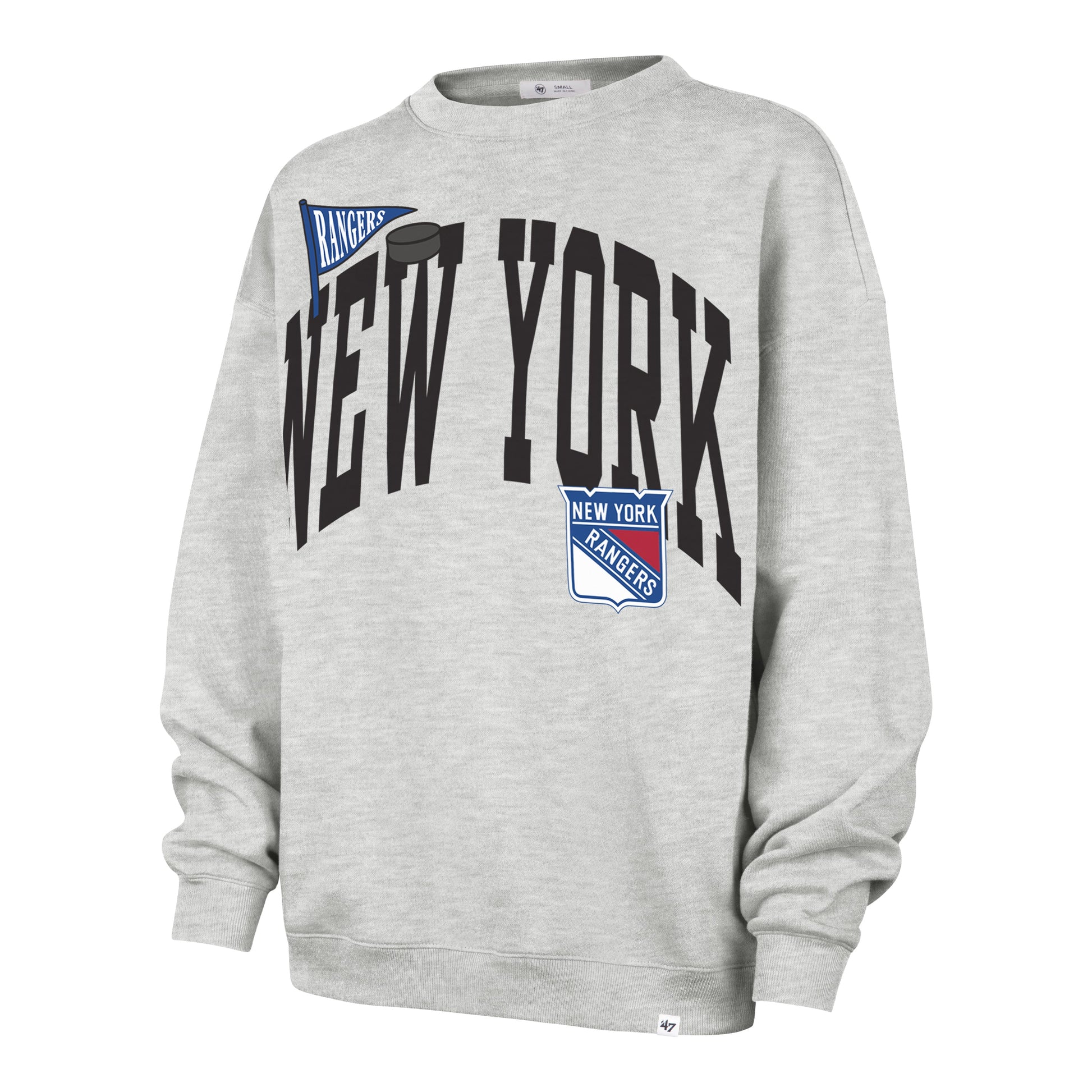 NEW YORK RANGERS ARCHED ICON '47 OVERSIZED CREW WOMENS
