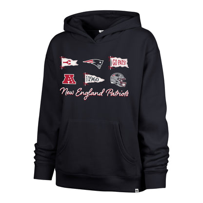 NEW ENGLAND PATRIOTS BOW AND BANNERS '47 NAOMI HOOD WOMENS