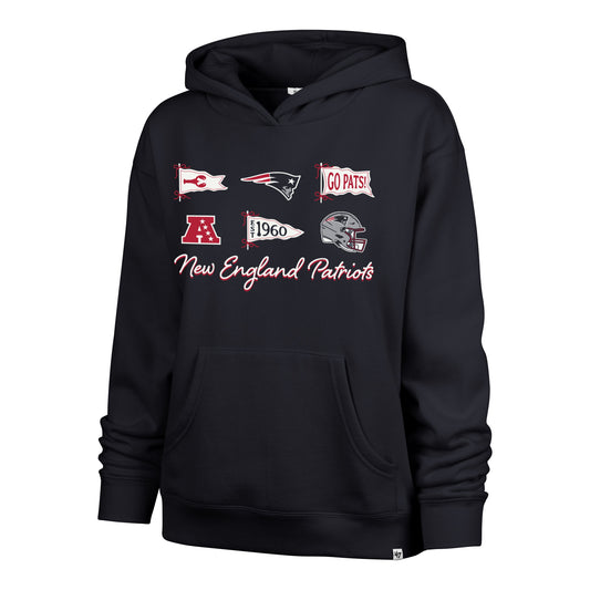 NEW ENGLAND PATRIOTS BOW AND BANNERS '47 NAOMI HOOD WOMENS