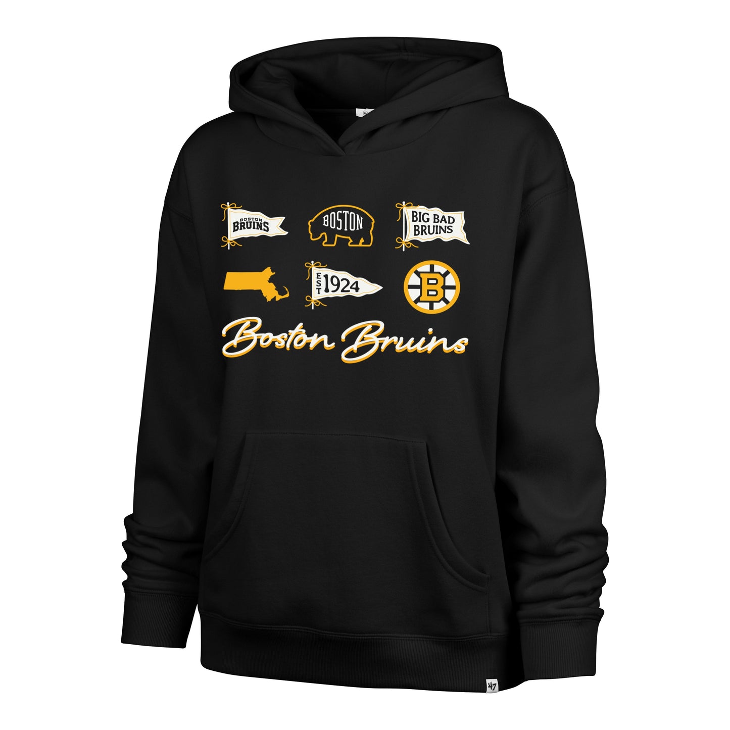 BOSTON BRUINS BOW AND BANNERS '47 NAOMI HOOD WOMENS