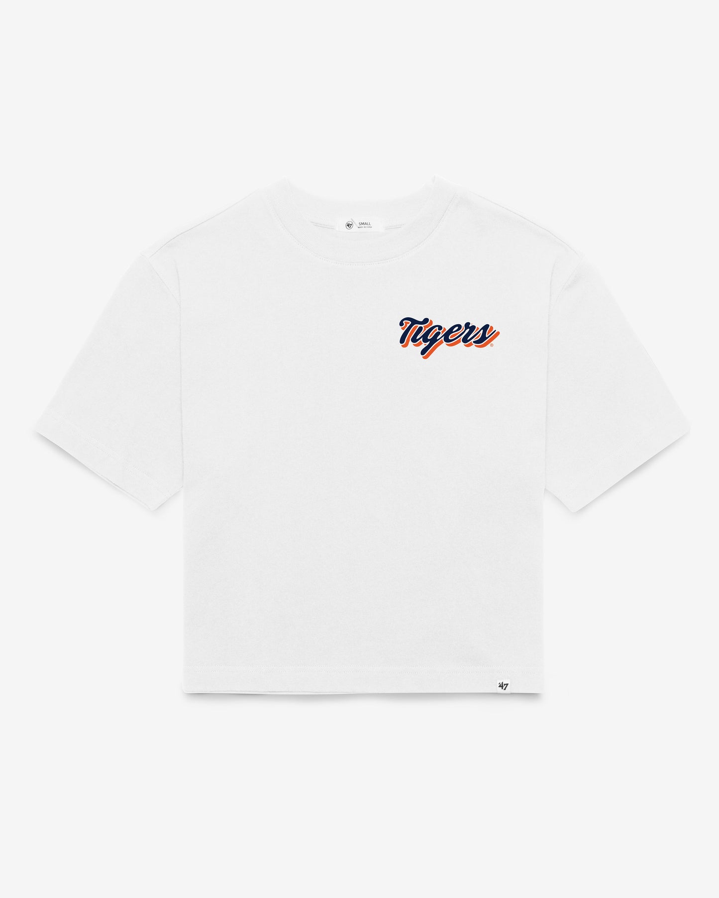 DETROIT TIGERS COLLAGE SCRIPT '47 REED CITY TEE WOMENS