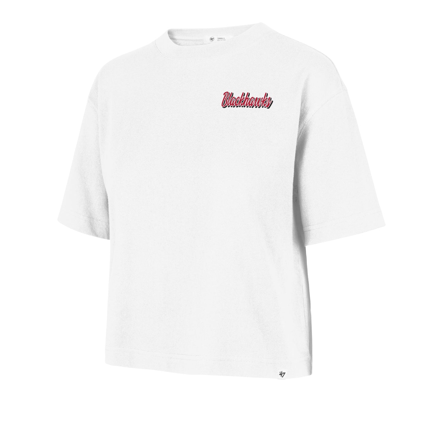CHICAGO BLACKHAWKS COLLAGE SCRIPT '47 REED CITY TEE WOMENS