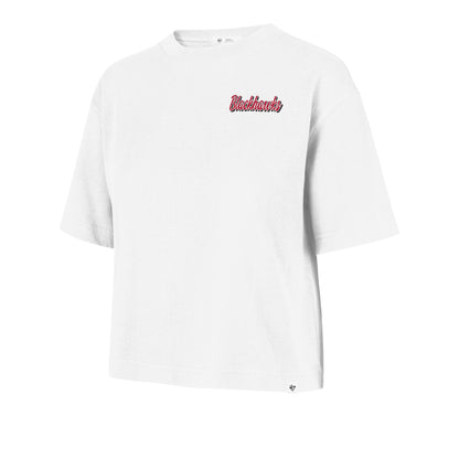CHICAGO BLACKHAWKS COLLAGE SCRIPT '47 REED CITY TEE WOMENS