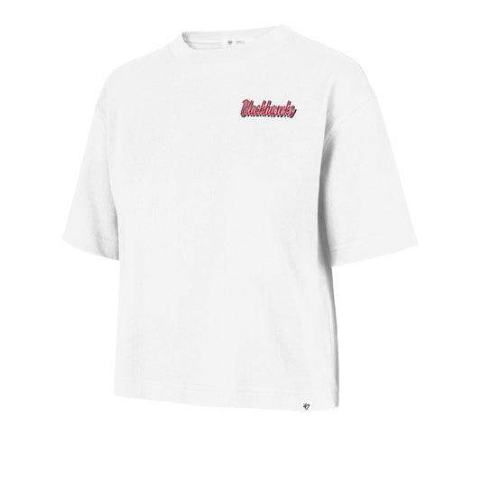 CHICAGO BLACKHAWKS COLLAGE SCRIPT '47 REED CITY TEE WOMENS