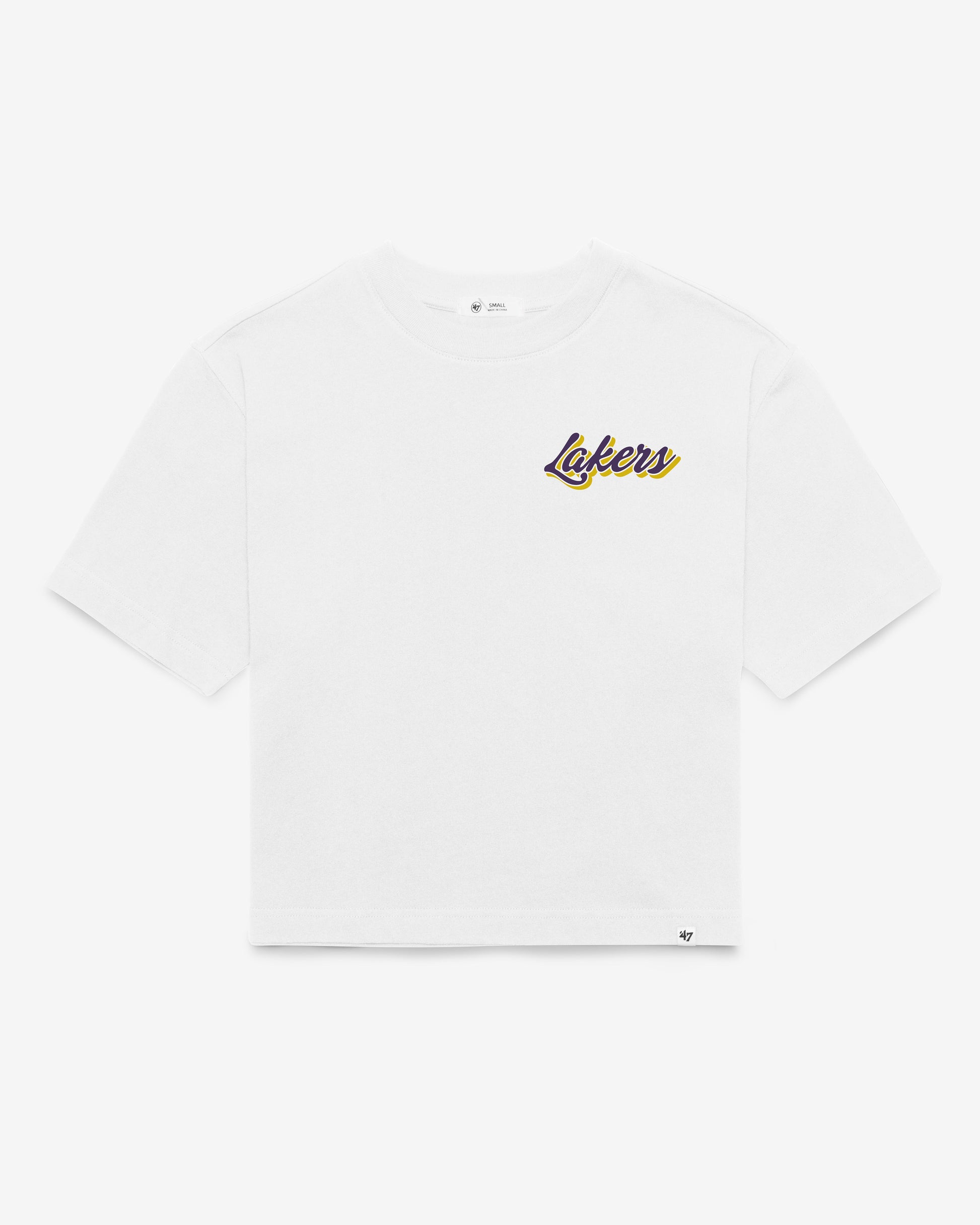 LOS ANGELES LAKERS COLLAGE SCRIPT '47 REED CITY TEE WOMENS