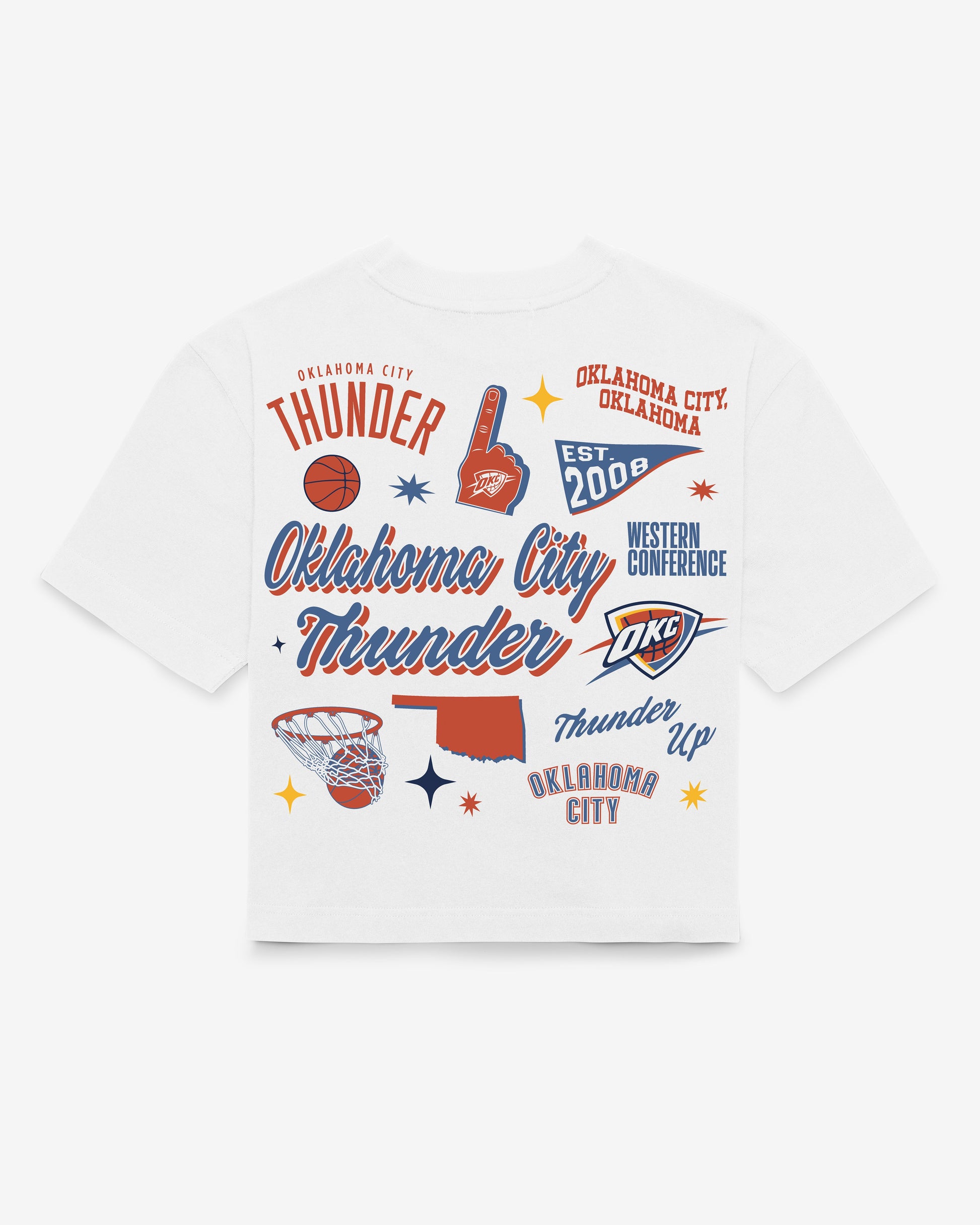 OKLAHOMA CITY THUNDER COLLAGE SCRIPT '47 REED CITY TEE WOMENS