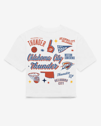 OKLAHOMA CITY THUNDER COLLAGE SCRIPT '47 REED CITY TEE WOMENS