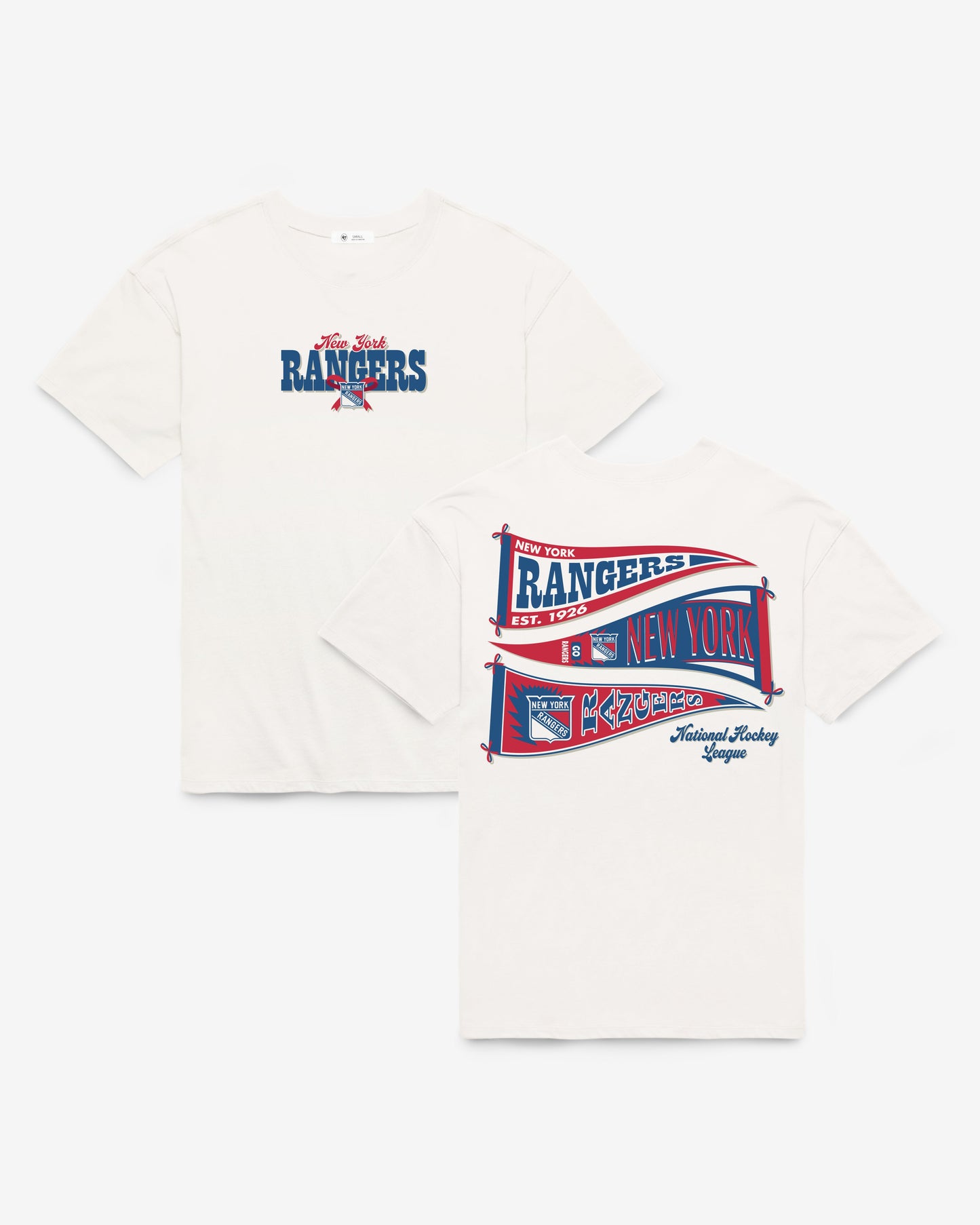NEW YORK RANGERS BOW AND BANNER BACKER '47 SADIE TEE WOMENS