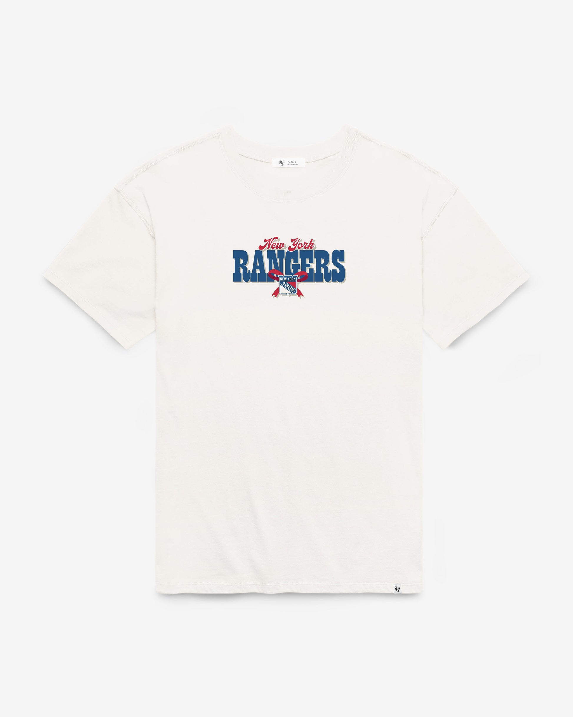 NEW YORK RANGERS BOW AND BANNER BACKER '47 SADIE TEE WOMENS