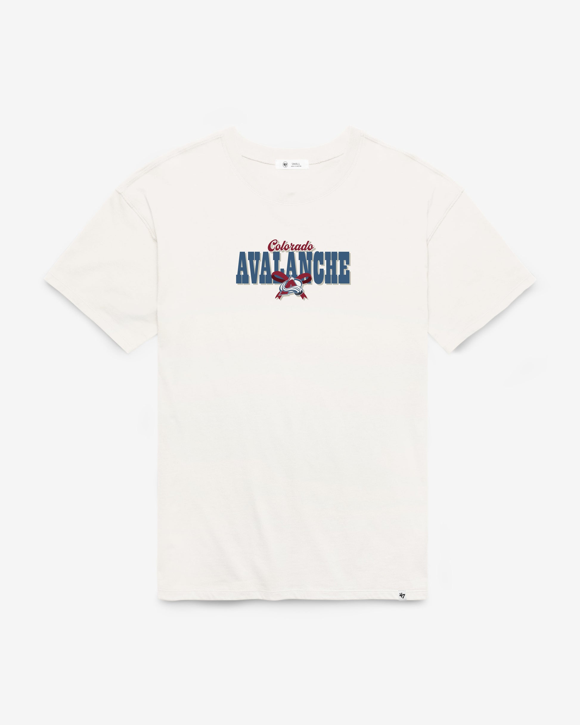 COLORADO AVALANCHE BOW AND BANNER BACKER '47 SADIE TEE WOMENS