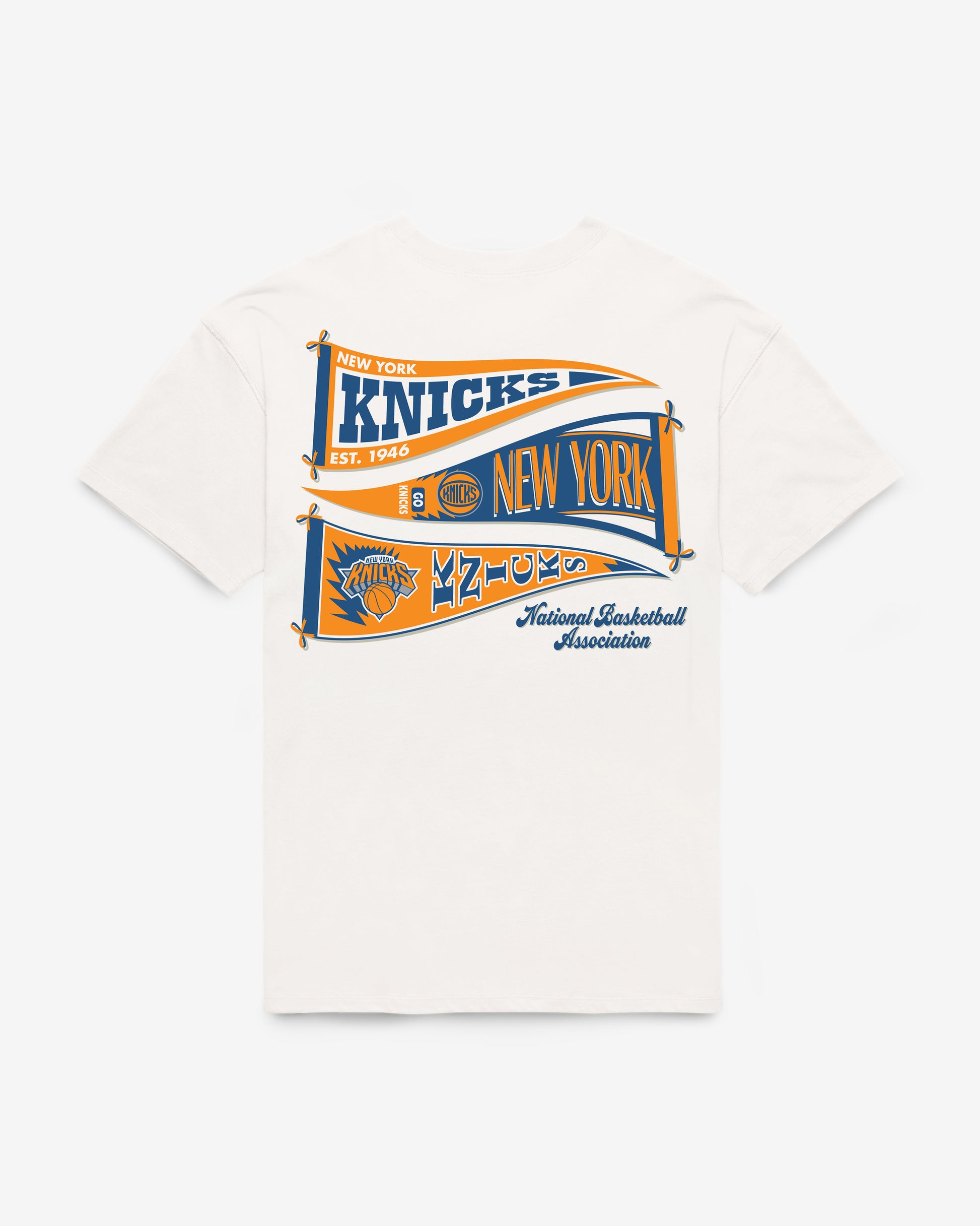 NEW YORK KNICKS BOW AND BANNER BACKER '47 SADIE TEE WOMENS