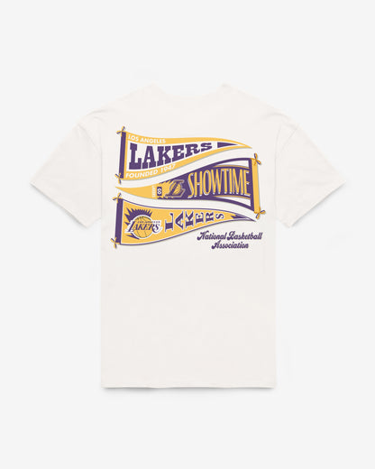 LOS ANGELES LAKERS BOW AND BANNER BACKER '47 SADIE TEE WOMENS