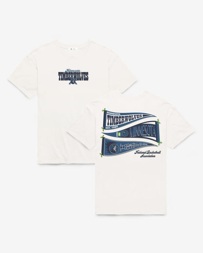 MINNESOTA TIMBERWOLVES BOW AND BANNER BACKER '47 SADIE TEE WOMENS